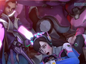 Sombra смотрит, как D.Va трахается с секс машиной