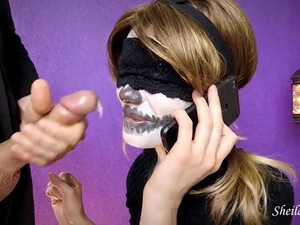 Teen Surprise Halloween Deepthroat Cum In Mouth Cuckold GIF