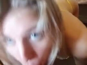 Deepthroat Cum Swallow Cum In Mouth Blue Eyes Blowjob Blonde GIF